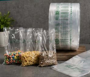 Bolsa en rollo de baja densidad impresa biodegradable